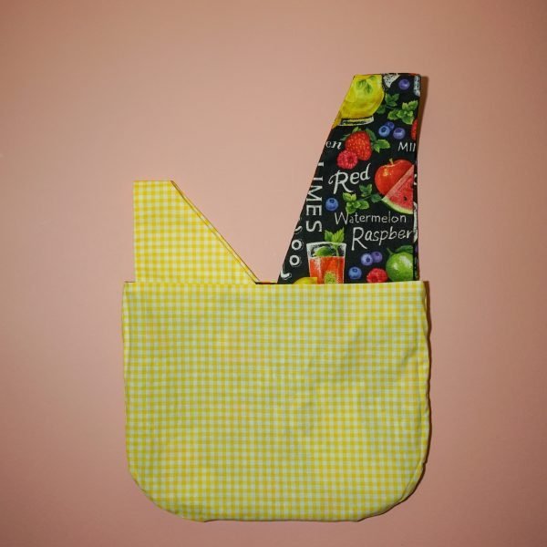 Reversible Fruits Basket & Checkered Lunch Bag - Image 3